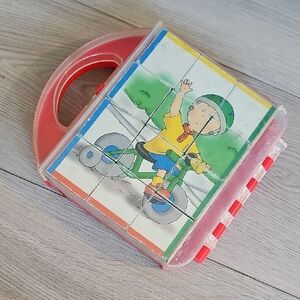 Vintage‎ Caillou Wooden Puzzle Cubes Game